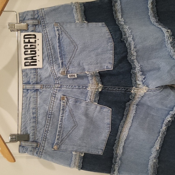 The Ragged Priest Two-Tone Stripe Panel Infringement Dad Fit Jeans - Size 30 - Picture 5 of 7